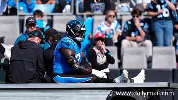 Panthers star Taylor Moton suffers sickening broken leg in just his second game back from blood-clot diagnosis