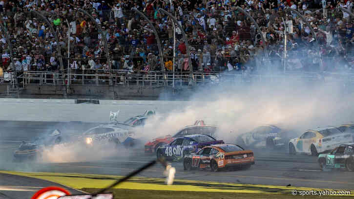 Kyle Larson earns first Talladega win, extends NASCAR Chase points lead in last-lap scramble