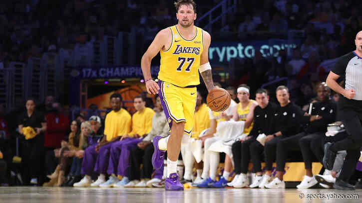 Luka Doncic's big shot puts Lakers ahead as LA battles Utah Jazz