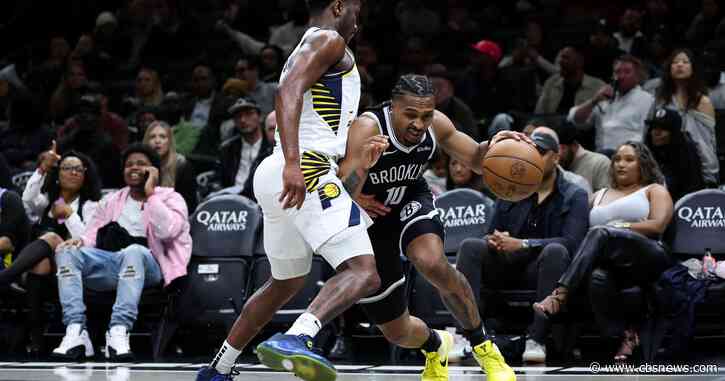 Haliburton has 24 points and 10 assists as the Pacers beat the winless Nets 136-109