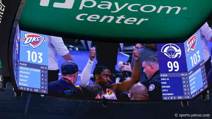 Thunder's Jalen Williams stretchered off court after horrific-looking knee injury