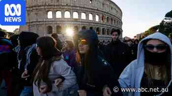 Rome demonstrators storm Colosseum as Europe's youth protests spread