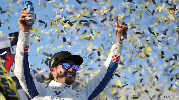 Kyle Larson Thrills with Last Lap Rally, Photo-Finish Win at Talladega