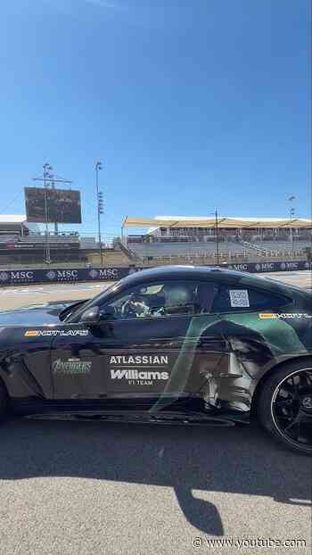 Check out our Avengers Doomsday wrapped Pirelli Hot Laps car in Austin 🇺🇸 #F1PirelliHotLaps