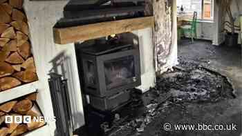 Log burner warning after embers start house fire