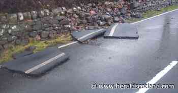 A78 closed for repair after Storm Boelo causes significant damage