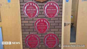 Five plaques honour firefighters who died on duty