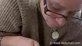 Moment carer is caught on secret camera stealing £8,000 of jewellery from pensioner: Thief is jailed for three years