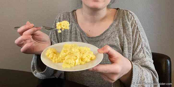 I tried Bobby Flay's trick for perfect scrambled eggs, but found a cheaper way to get similar results