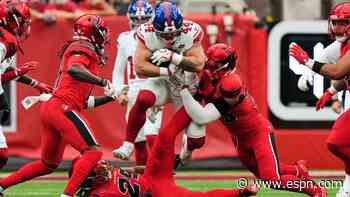 Skattebo, Harbaugh object to lowering helmet penalty: Maybe league can 'enlighten us'