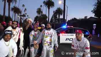 Boxing world champion Adrien Broner back in hot water as video shows him being handcuffed and hauled into police car in Beverly Hills