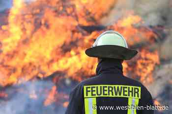 Großeinsatz in Enger: Scheune brennt