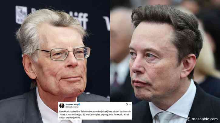 Stephen King clashes with Elon Musk over the midterms on X