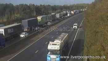 Three people taken to hospital after M6 van and car crash