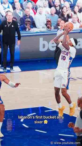 Labaron Philon Jr. First Sixers Bucket! 🪣 #sixers #76ers #nba #shorts