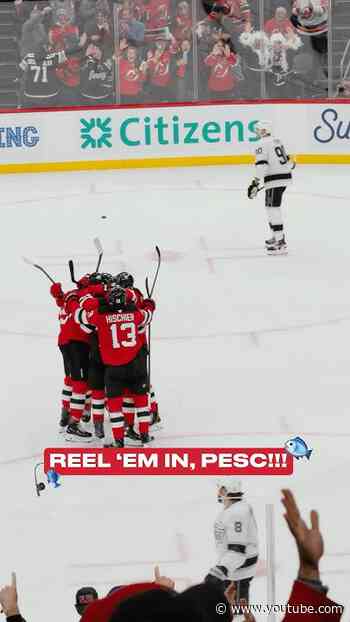 Baited. Hooked. Buried. #shorts #njdevils #brettpesce #fishing #devilsvskings #hockey #nhl #fish