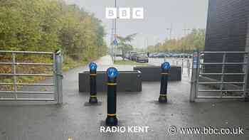 Oversized planters stop parkrun