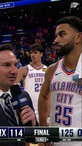 All together for all 48 🤝 Ajay checks in with Nick Gallo 🎤 #okcthunder #nba