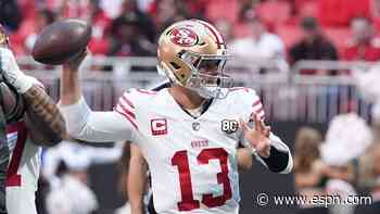 Rest-of-season rankings: Purdy slips while several rookie wide receivers rise