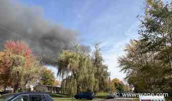 VIDEO: Fire sends up smoke visible for miles near Warsaw