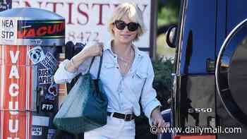 Smiling Selma Blair puts plane meltdown behind her as she steps out in chic ensemble to run errands in LA