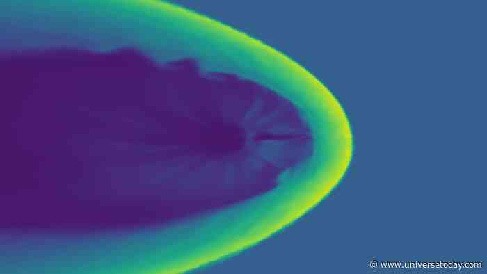 Asymmetric space waves map pressure on Earth's magnetic shield