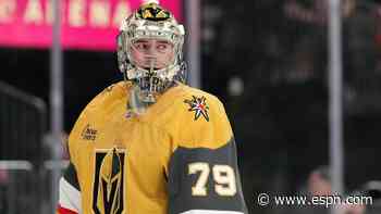 Hart exits morning skate with injury as Golden Knights turn to Hill