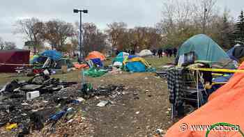 Fires spark teardown of Pepsi Park encampment in Regina