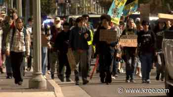 UNM students walk out of class to protest both AI & Senator Martin Heinrich