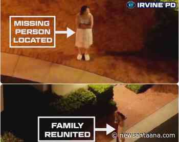 Irvine Police drone finds missing woman with disabilities, reunites her with family
