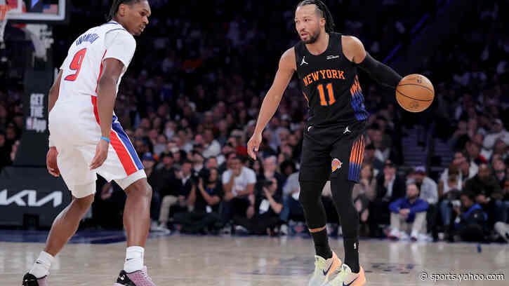 Jalen Brunson, Knicks surge past Pistons to end losing streak after NBA Finals win