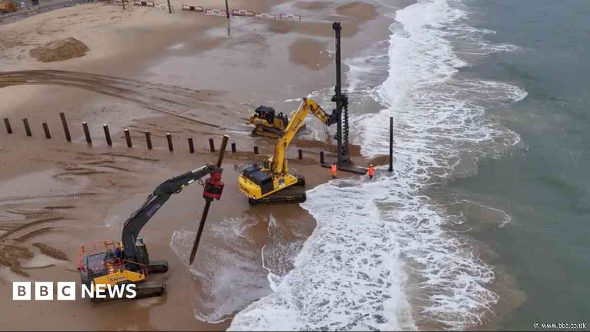 Work to hold back sea enters final phase