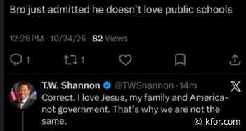 Shannon responds to backlash over social media posts about public schools