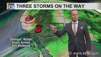 Three storm systems on the way to New Mexico over the next week