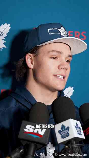 Easton Cowan loves being a Maple Leaf 🍁💙