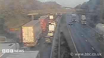 Five injured in M6 van and car crash