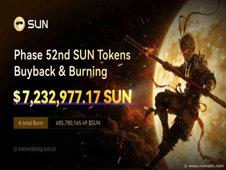 SUN.io Completes 52nd Buyback and Burn: Total SUN Burned Surpasses 685M as SunSwap Accelerates Ecosystem Integrations