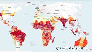 Super El Niño's biggest victims: Ominous map reveals where deadly heat could kill the most people - as scientists warn 370,000 lives are at risk