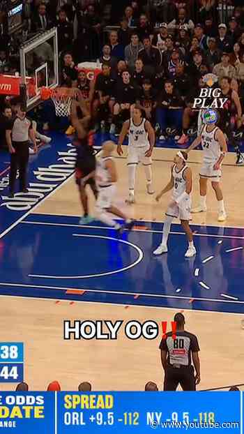 DON’T EVEN TRY TO STOP OG💥 #nyknicks #nba #basketballshorts #oganunoby