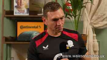 'Grumpy' Kevin Sinfield chokes back tears after Rob Burrow's kids surprise him