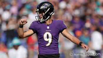 Sources: Chiefs sign former Ravens kicker Tucker to practice squad