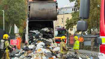 Refuse truck fire breaks out near Temple Meads