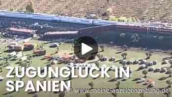 Menschen klettern durch Trümmer, Video aus Waggon-Innerem zeigt Chaos nach Bahn-Unglück