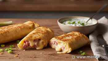 Käse-Schinken-Wraps aus dem Airfryer: In 20 Minuten außen knusprig und innen cremig