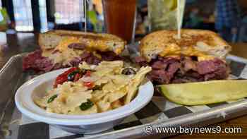 Pickles NY Deli in Longwood features the Skyscraper Brooklyn Reuben with a pound of meat