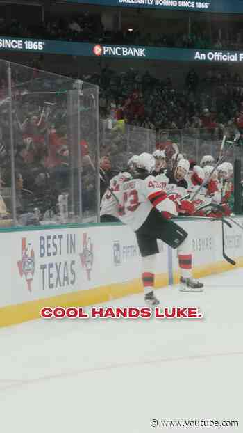 They’re calling it The Luke™. #shorts #njdevils #lukehughes #devilsvsstars #hockey #nhl #highlight