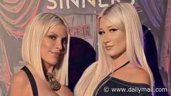 Tori Spelling's lookalike daughter Stella, 18, looms over her at Universal Studios' Halloween Horror Nights