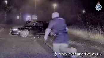 Driver leads police on 100mph chase on M6 before crashing Audi