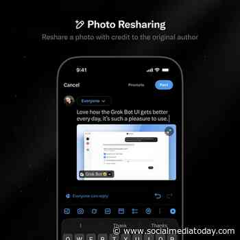 X lets users share credit on reposted images