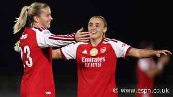 Arsenal vs. Benfica LIVE: Women's Champions League updates as Alessia Russo fires the Gunners in front at halftime
